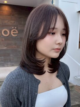 カノエ 山口小郡店(canoe) 髪質改善/韓国ヘア/ミディアムレイヤーカット/ブラウン