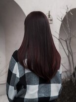 カルム(calme)&nbsp;【吉富】ブリーチなしダブルカラー × ワインレッド