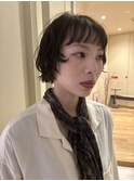 【笠井至音】ショート　ボブ　パーマ