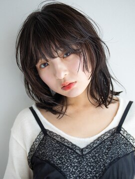 ラパンセヴェール(LA PENSEE VERT) 抜け感柔らかミディアムレイヤー×透明感ブラウンカラー