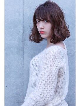 カシュカシュ 表参道(cache cache) cache cache☆柔らか質感のくしゃボブとフォギーベージュ