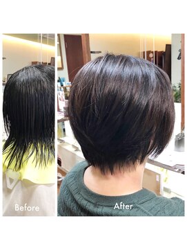 フラワーズビィーオーディー(FLOWERS BOD) 秋色ショートボブ