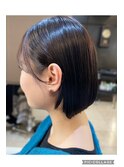 ［金子涼］耳掛け韓国ツヤカラーミニボブ