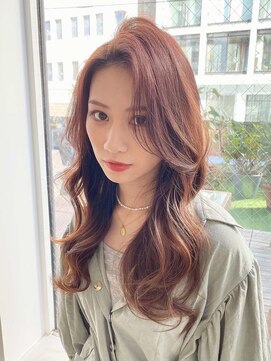 バイオレットジェム(Violet`jem) 大人可愛いチェリーブラウン 大きめカール 小顔レイヤー (A-32)