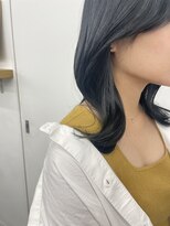 エイト 恵比寿店(EIGHT ebisu) 艶髪ブルーブラック外ハネセミロング