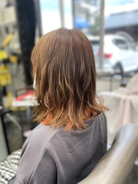 びゃんびゃん 浅水本店 インナーカラー/フェミニンロング/イメチェン/美髪/パーマ