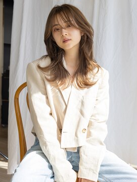 アフロート ギンザ(AFLOAT GINZA) 【白川】20代30代40代シースルーバングオリーブグリーン23.2.12