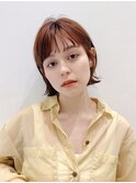 大人ショートヘア前髪ありミニボブ外ハネ丸顔面長逆三角形 K0503