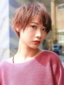ラフィスヘアーゴート 大和八木店(La fith hair goat) 【La fith】ピンクベージュ×ショート