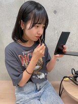 エウペ 渋谷(WEUPE)&nbsp;斜めバング/グレージュカラー/デザインカラー/シルキーベージュ