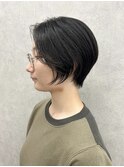 【中西里美】黒髪ナチュラルショート