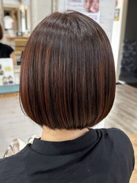 スカイ(SKY) グラデーションボブ/ボブカット/オレンジカラー