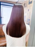 ミルクティーアッシュグレーベージュレイヤーロング