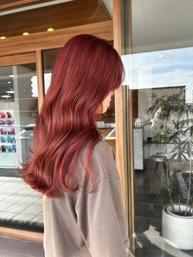 ビーグレイス 美濃加茂店(be Grace) チェリーレッドカラー×20代綺麗め韓国ヘア