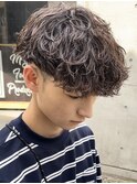 波巻きスパイラルパーマツイストスパイラルパーマセンターパート