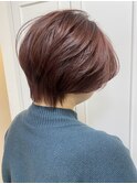 ショート×ピンクブラウン