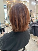 【くびれボブ】ハイライト◎外ハネボブ/レイヤーカット☆本厚木