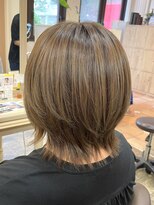 アルターリール(aL ter Rire)&nbsp;くびれヘア/アプリコットオレンジ/ハイライトカラー/中村郁未