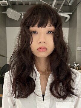 テクネ 天神大名(techne) 天神大名顔周りレイヤーパーマミディアムボブタッセルボブパーマ