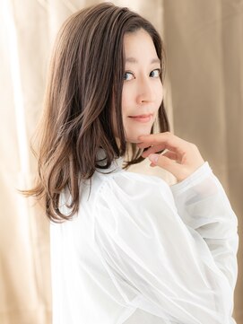 モッズヘア 越谷(mod's hair) かきあげバングアシンメトリー大人美人毛先パーマY越谷30代40代