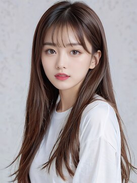 ネイビー 博多(NAVY) 博多/髪質改善/ローズブラウン/シースルーバング