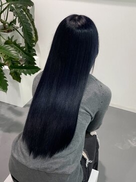 レフ(LEF) ネイビーブルー/ダブルカラー/ケアブリーチ/ブルーブラック/韓国