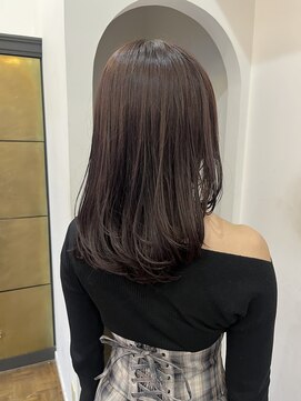 ヘアーアイスカルテット(HAIR ICI QUARTET) ブリーチなし◎冬の暗髪ラベンダーアッシュ×大人ロング