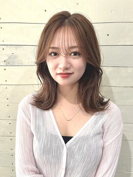 ルノン フィージュ(LUNON fieju) 黒髪クラゲヘアーオリーブグレー小顔ココアベージュ