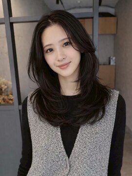エトワ 中央店(etoi) 大分ミディアムボブレイヤー軽め韓国レイヤーくびれスタイル