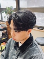 メンズサロン アネロ 名駅(Men's salon anhelo)&nbsp;フェザーパーマ×ニュアンスパーマ×センターパート×名駅