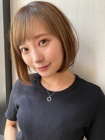 丸みが可愛いショート/ころんとボブ/ニュアンスカラー/透明感