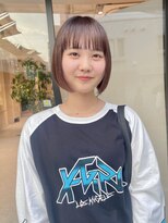 ルル 表参道(lulu.)&nbsp;フルバング ミニボブ ブラウンカラー  内巻きボブ【Riku】