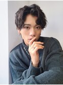 メンズ波打ちスパイラルヘア
