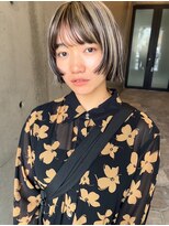 ピープル(people)&nbsp;コントラストハイライト　アンブレラカラー　ボブ　