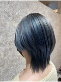 ダブルカラー、グレー＆ブルー