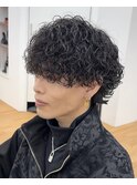【強めスパイラルパーマ×プードルウルフ】名古屋メンズカット