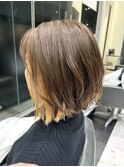 アッサムミルクティーベージュ×レイヤーボブ