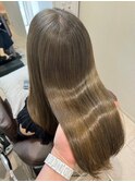 大人かわいいエギョモリミルクティーブラウン ひし形シルエット
