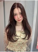 レイヤーカット/ラベンダーベージュ/透明感カラー/韓国ヘア/渋谷