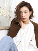 艶髪♪外ハネかきあげバング