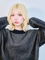 ユニックス モザイクモール港北店(UNIX)&nbsp;【UNIX港北】ハイトーン外はねロブ#ブロンドヘア