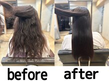 エイジング毛を優しく整え、艶と上品さを纏う若返りストレート。