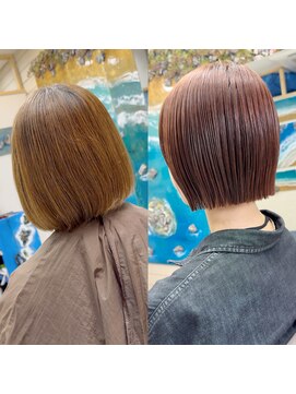 ラニハナクドウ(lanihana.kudo) +*~ピンクベージュ&ボブ~*+