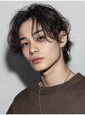 前髪長めで大人っぽ韓国センターパート