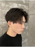 MEN’S HAIR/波巻きツイストスパイラル/リバースセンターパート