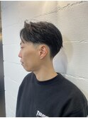 メンズカットテーパーフェードスキンフェードセンターパート