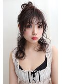 ゆるふわお団子ハーフアップ