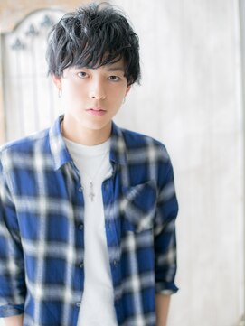 メンズヘア ビーセカンド 草加店(MENS HAIR B-2) セミウエットニュアンス束感ショートこなれヘアK