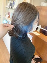 if&nbsp;アッシュベージュ×ブルー×インナーカラー