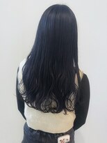 ゴーズゴードットビー 吉祥寺(go s go .b)&nbsp;波巻きロングブルーブラック【吉祥寺】【イルミナカラー】